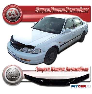 Дефлектор капота Honda Domani II (1997-2000), кузов MJ4, MJ5, MJ6, черный, СА-Пластик