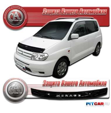 Дефлектор капота Mitsubishi Mirage DINGO (1998-2003), черный, СА-Пластик