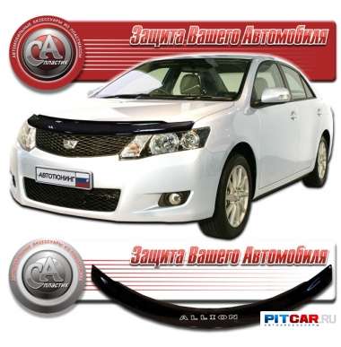 Дефлектор капота Toyota Alion (2007-), черный, СА-Пластик