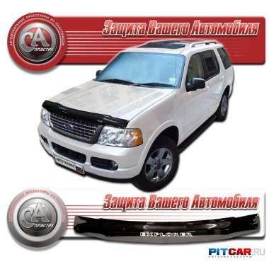 Дефлектор капота Ford Explorer III (2002-2005), черный, СА-Пластик