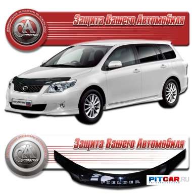 Дефлектор капота Toyota Corolla Fielder (2006-), черный, СА-Пластик