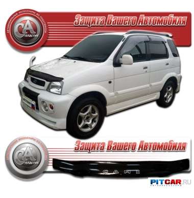 Дефлектор капота Toyota Cami (1999-2005), черный, СА-Пластик