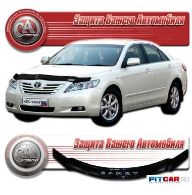 Дефлектор капота Toyota Camry (2006-), кузов V40, черный, СА-Пластик