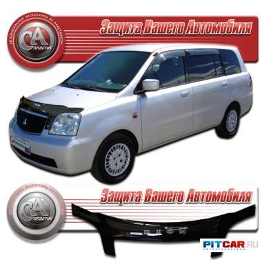 Дефлектор капота Mitsubishi Dion (1999-2002), черный, СА-Пластик