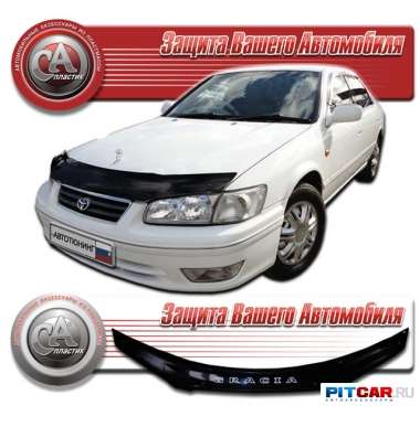 Дефлектор капота Toyota Camry Gracia (1996-2001), кузов V20-V25, черный, СА-Пластик