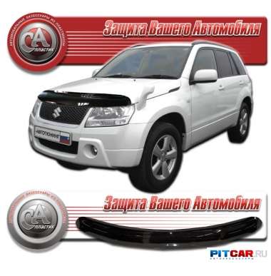 Дефлектор капота Suzuki Grand Vitara (2005-), черный, СА-Пластик