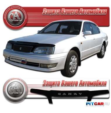 Дефлектор капота Toyota Camry (1993-1998), кузов SV40, черный, СА-Пластик