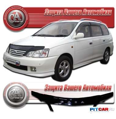 Дефлектор капота Toyota Gaia (1998-2004), кузов M10-M15, черный, СА-Пластик