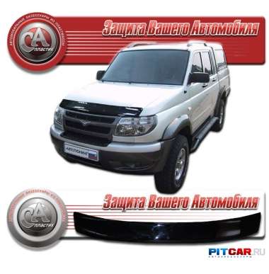 Дефлектор капота Uaz-3163 Patriot (2005-), черный, СА-Пластик