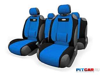 Чехлы майки COMFORT, с ортопедической поддержкой спины (com-905t bk/bl), Autoprofi