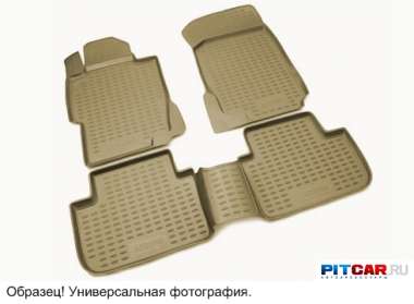 Коврики в салон (3 шт.) Toyota Land Cruiser 100 (1997-2007) полиуретан, с высокими бортиками, Novline