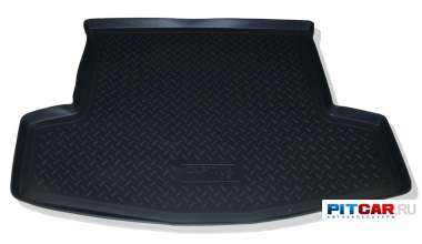 Коврик в багажник для Seat Leon HB (2005-), полиуретан, черный, Норпласт