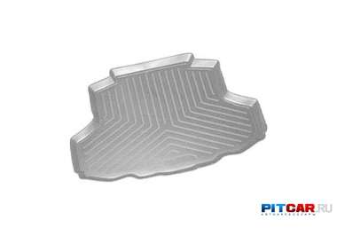 Коврик в багажник для Volkswagen Passat B3/B4 SD (1993-1996), полиуретан, серый, Норпласт