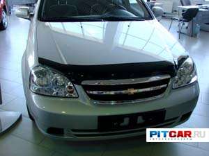 Дефлектор капота для Chevrolet Lacetti SD\WAG(2005-), черный, Sim