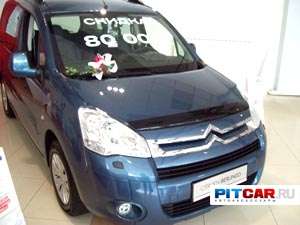 Дефлектор капота для Citroen Berlingo (2008-), черный, Sim