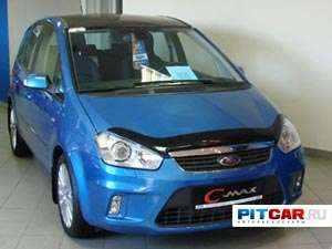 Дефлектор капота для Ford C-Max (2007-2010), черный, Sim