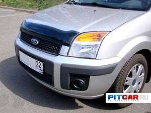 Дефлектор капота для Ford Fusion (2002-), черный, Sim