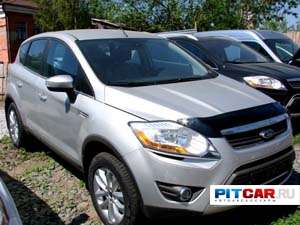 Дефлектор капота для Ford Kuga (2008-), черный, Sim