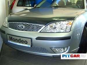 Дефлектор капота для Ford Mondeo (2000-2007), черный, Sim