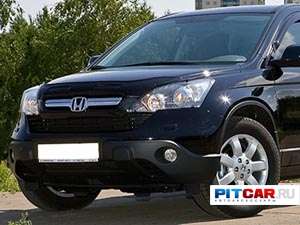Дефлектор капота для Honda CR-V (2007-2009), черный, Sim