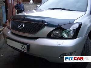 Дефлектор капота для Lexus RX (2003-2009), черный, Sim