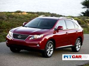 Дефлектор капота для Lexus RX (2009-), черный, Sim