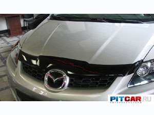 Дефлектор капота для Mazda CX-7 (2007-), черный, Sim