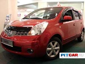 Дефлектор капота для Nissan Note (2005-), черный, Sim