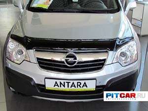 Дефлектор капота для Opel Antara (2006-), черный, Sim