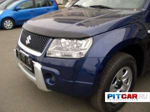 Дефлектор капота для Suzuki Grand Vitara (2005-), черный, Sim