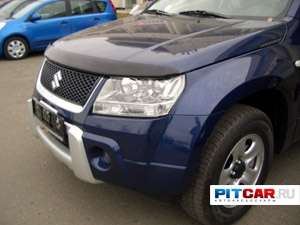 Дефлектор капота для Suzuki Grand Vitara (2005-), черный, Sim