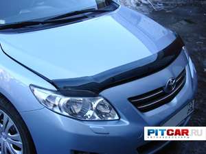 Дефлектор капота для Toyota Corolla (2007-), черный, Sim