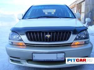 Дефлектор капота для Toyota Harrier (1997-2003), черный, Sim