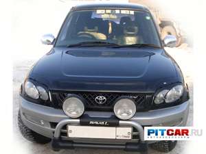 Дефлектор капота для Toyota RAV4 (1994-2000), черный, Sim