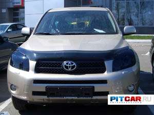 Дефлектор капота для Toyota RAV4 (2005-2008), черный, Sim