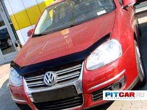 Дефлектор капота для Volkswagen Golf V (2003-2008), черный, Sim