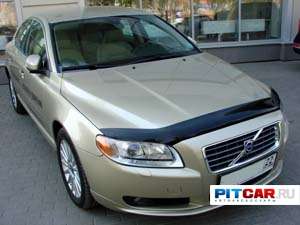 Дефлектор капота для Volvo S80 (2006-), черный, Sim