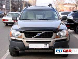 Дефлектор капота для Volvo XC90 (2002-), черный, Sim