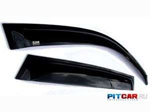 Дефлекторы боковых окон для Mitsubishi Pajero Sport (2008-), 4шт., черный, Sim
